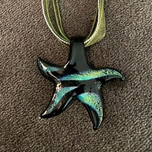 Blue/green starfish necklace